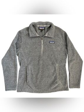 Patagonia Better Sweater Fleece Jacket Pullover 1/4 Zip Womens Size Small Grey